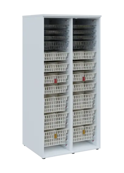 EUROMEDICA O - 90 skříň léková boxová, otevřená, 1950x900x735, korpus bílý